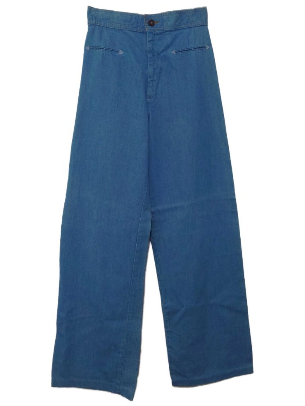 Vintage 1970s Levi's Wide Leg Denim Jeans with Metallic Plaque